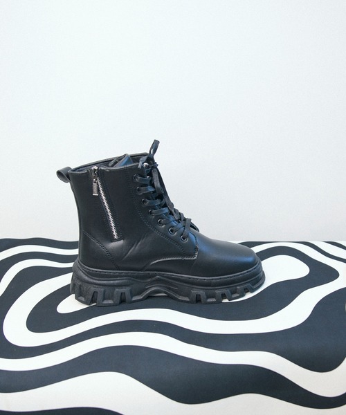 aimoha（アイモハ）の「スニーカーソール軽量ブーツ（ブーツ・メンズ・ブラック・25.0cm/25.5cm/26.0cm/26.5cm/27.0cm/24.5cm）」の11枚目の写真