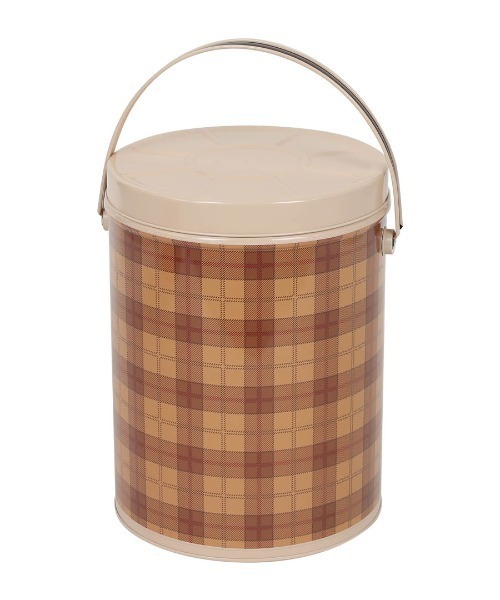 DULTON（ダルトン）の「TIN BASKET ROUND/ブリキ バスケット チェック柄（収納グッズ・メンズ・ブルー/レッド/マスタード・FREE）」の9枚目の写真