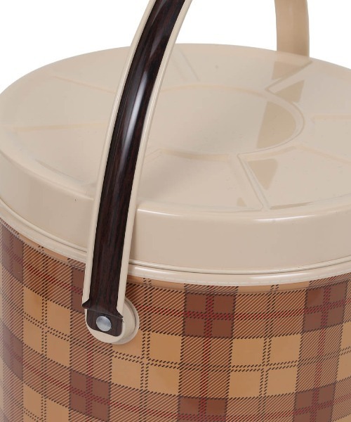 DULTON（ダルトン）の「TIN BASKET ROUND/ブリキ バスケット チェック柄（収納グッズ・メンズ・ブルー/レッド/マスタード・FREE）」の11枚目の写真