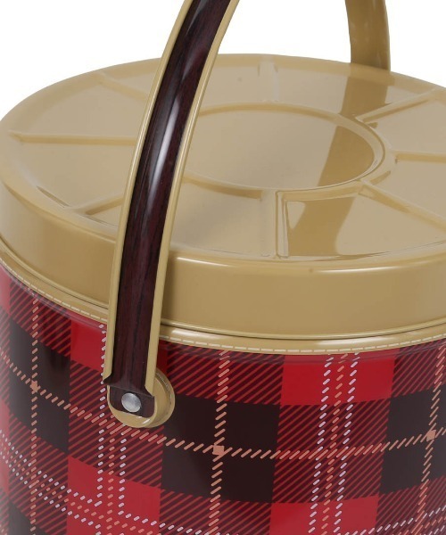 DULTON（ダルトン）の「TIN BASKET ROUND/ブリキ バスケット チェック柄（収納グッズ・メンズ・ブルー/レッド/マスタード・FREE）」の6枚目の写真