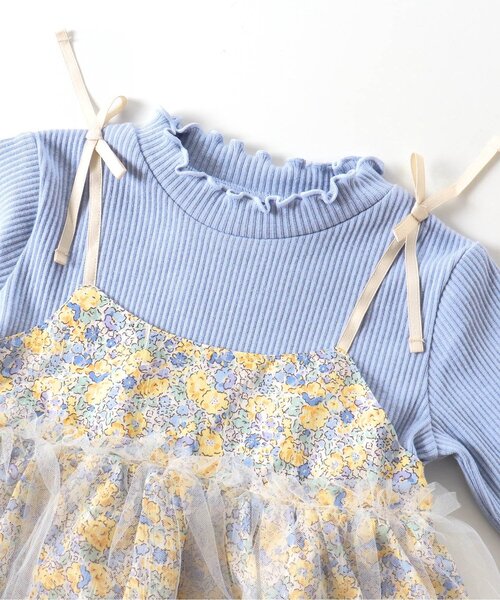 apres les cours(アプレレクール)の「【フォーマル対応】フラワーチュールドッキングワンピース_アプレレクールマシェリ(ワンピース・キッズ・ブルー/ピンク・120/80/130/90/140/110/100)」の8枚目の写真