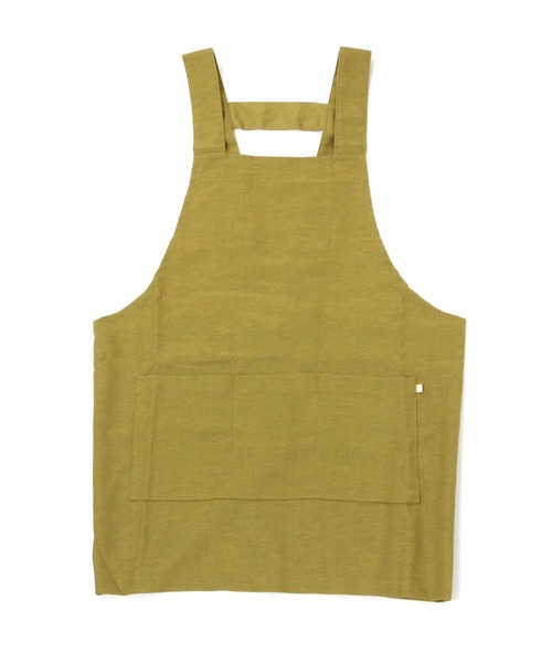 studio CLIP（スタディオクリップ）の「リネン混H型エプロン S（エプロン・レディース・イエロー/ネイビー・FREE）」の6枚目の写真