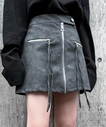 Figments | フロントZIPフェイクレザーミニスカート(スカート)