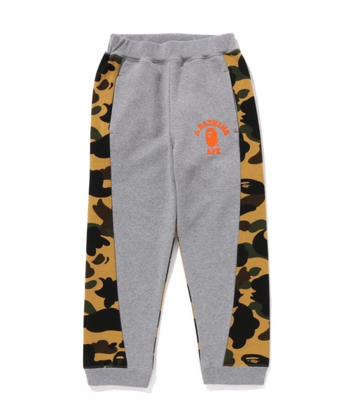 A BATHING APE(アベイシングエイプ)の「1ST CAMO PANEL SWEAT PANTS(スウェットパンツ・キッズ・グレー/ブラック・120/130)」の2枚目の写真
