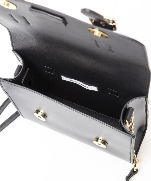 GLOBAL WORK（グローバルワーク）の「フラップショルダーBAG/108356（ショルダーバッグ・キッズ・ブラック/ナチュラル・ONESIZE）」の5枚目の写真