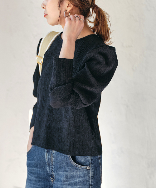 Spick and Span シュリンクタックスリーブブラウス Spick & Span（スピックアンドスパン）の「シュリンクタックスリーブ