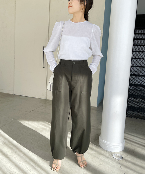 Spick and Span シュリンクタックスリーブブラウス Spick & Span（スピックアンドスパン）の「シュリンクタックスリーブ