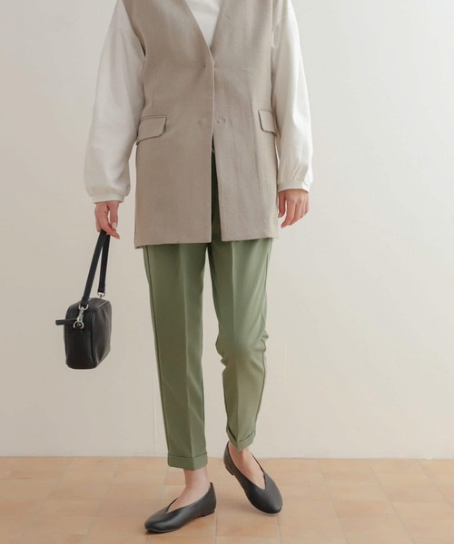 URBAN RESEARCH DOORS（アーバンリサーチドアーズ）の「ストレッチテーパードイージーパンツ（その他パンツ・レディース・ライトベージュ/ライトカーキ/ブラック・MEDIUM/SMALL/X-SMALL）」の12枚目の写真