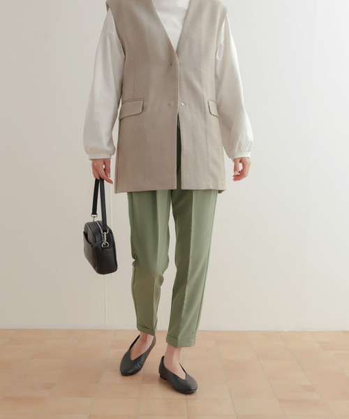 URBAN RESEARCH DOORS（アーバンリサーチドアーズ）の「ストレッチテーパードイージーパンツ（その他パンツ・レディース・ライトベージュ/ライトカーキ/ブラック・MEDIUM/SMALL/X-SMALL）」の14枚目の写真