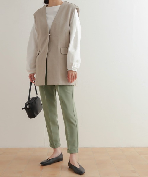 URBAN RESEARCH DOORS（アーバンリサーチドアーズ）の「ストレッチテーパードイージーパンツ（その他パンツ・レディース・ライトベージュ/ライトカーキ/ブラック・MEDIUM/SMALL/X-SMALL）」の21枚目の写真