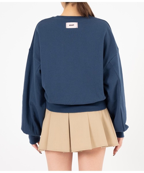 ANAP(アナップ)の「パワーパフ ガールズ ANAP コラボ スウェット トレーナー クロップド丈 裏毛(スウェット・レディース・ライトグレー/ネイビー・FREE)」の18枚目の写真