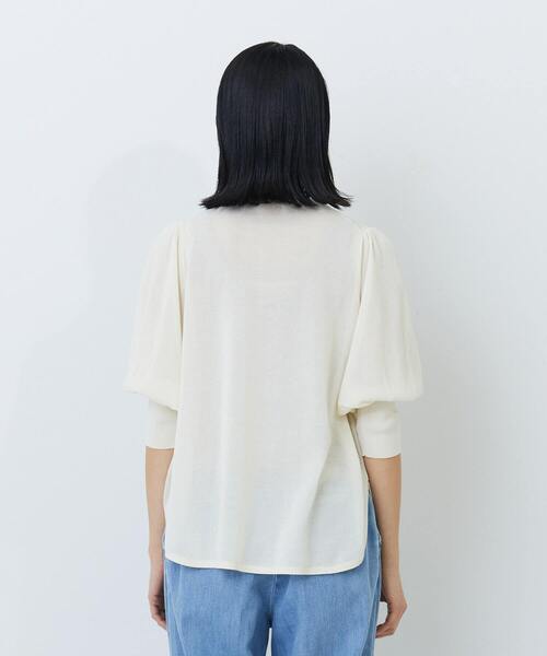 ADIEU TRISTESSE 新品 和紙シアーパフスリーブプルオーバー 定価20680円 セーター ニット ブラック レディース アデュートリステス【中古】6-0330M∞ ADIEU TRISTESSE（アデュートリステス）の「和紙シアーパフスリーブ