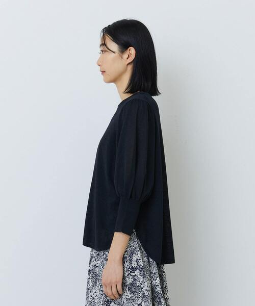 ADIEU TRISTESSE 新品 和紙シアーパフスリーブプルオーバー 定価20680円 セーター ニット ブラック レディース アデュートリステス【中古】6-0330M∞ ADIEU TRISTESSE（アデュートリステス）の「和紙シアーパフスリーブ
