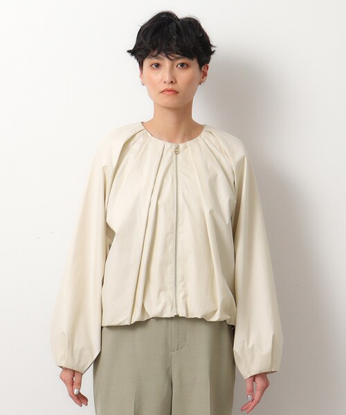 OPAQUE.CLIP（オペークドットクリップ）の「◆コットンタックZIPブルゾン【洗濯機洗い可】（ブルゾン・レディース・ナチュラル/ホワイト・38/40/42）」の19枚目の写真