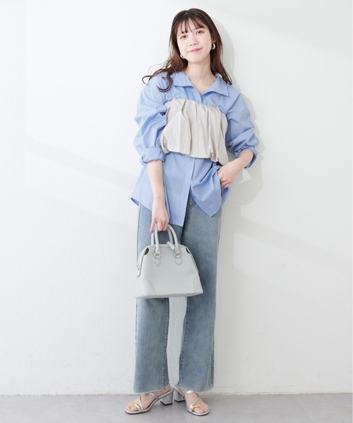 natural couture(ナチュラルクチュール)の「2WAYハイネックゆるシャツ(シャツ/ブラウス・レディース・オフホワイト/ブルー/その他1/その他2・FREE)」の12枚目の写真