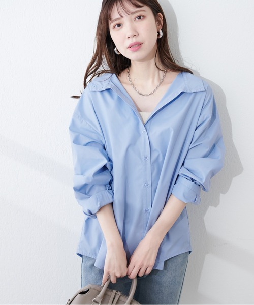 natural couture(ナチュラルクチュール)の「2WAYハイネックゆるシャツ(シャツ/ブラウス・レディース・オフホワイト/ブルー/その他1/その他2・FREE)」の13枚目の写真