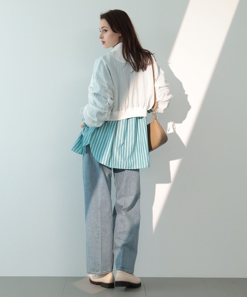 saloon（サルーン）の「SALOON(サルーン)/センタプレスストレートデニム（デニムパンツ・レディース・ライトブルー・SMALL/MEDIUM）」の8枚目の写真