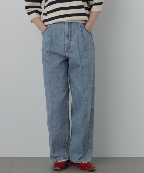 saloon（サルーン）の「SALOON(サルーン)/センタプレスストレートデニム（デニムパンツ・レディース・ライトブルー・SMALL/MEDIUM）」の18枚目の写真