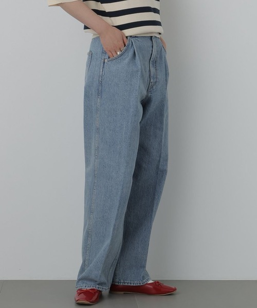 saloon（サルーン）の「SALOON(サルーン)/センタプレスストレートデニム（デニムパンツ・レディース・ライトブルー・SMALL/MEDIUM）」の19枚目の写真