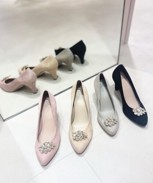 ESPERANZA(エスペランサ)の「ビジュー2Wayアーモンドトゥパンプス 結婚式二次会 パーティー 24SS(パンプス・レディース・ベージュ系/ピンク系5/グレー系/ブラック系・24.5cm/24.0cm/23.5cm/23.0cm/22.5cm/22.0cm)」の16枚目の写真
