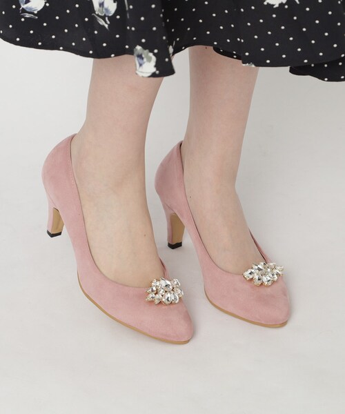 セール】ビジュー2Wayアーモンドトゥパンプス 結婚式二次会 パーティー  