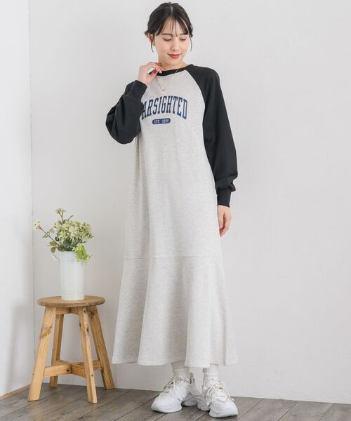RETRO GIRL(レトロガール)の「マーメイドスウェットOP(ワンピース・レディース・ホワイト系その他/ナチュラル/チャコールグレー・FREE)」の13枚目の写真
