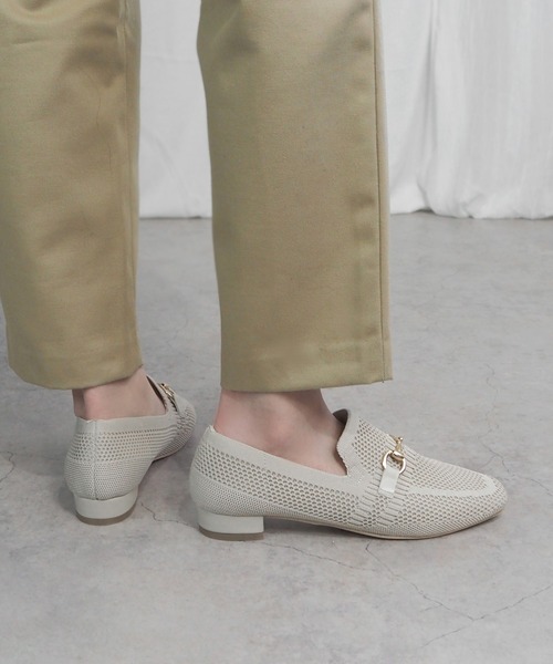 minia（ミニア）の「ニットビットローファー（ローファー・レディース・モカ/アイボリー/ブラック・S/M/L/LL）」の9枚目の写真