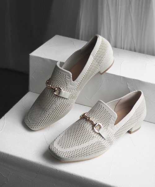 minia（ミニア）の「ニットビットローファー（ローファー・レディース・モカ/アイボリー/ブラック・S/M/L/LL）」の8枚目の写真