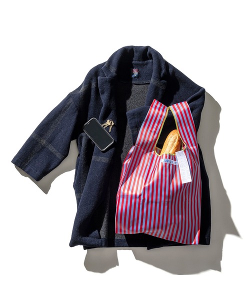 PUEBCO(プエブコ)の「SCHOOL TIE FABRIC BAG(エコバッグ/サブバッグ・メンズ・レッド系その他/グリーン系その他/ネイビー×ホワイト/グリーン×ピンク/オレンジ系その他/イエロー×グレー/ピンク×イエロー/ブルー系その他・ONE SIZE)」の7枚目の写真