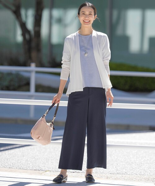J.PRESS Ladies(J.プレス レディス)の「【WEB限定カラーあり・抗菌消臭・吸水速乾】サッカージャージー 5分袖 ペプラム カットソー(Tシャツ/カットソー・レディース・ふじ色系1/ブルー系1/ライトグレー系1/ネイビー系/ブラウン系1・SMALL)」の17枚目の写真