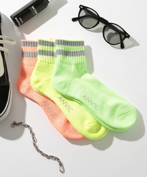 ANVIL(アンヴィル)の「【ANVIL】3パック レディースクォーターソックス/3P Quarter Socks/ANS04W MURS(ソックス/靴下)」