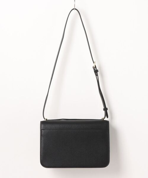 BENETTON (UNITED COLORS OF BENETTON)（ベネトンユナイテッドカラーズオブベネトン）の「メタルロゴフェイクレザーミディアムショルダーバッグ（ショルダーバッグ・レディース・ブラック/ホワイト・FREE）」の5枚目の写真