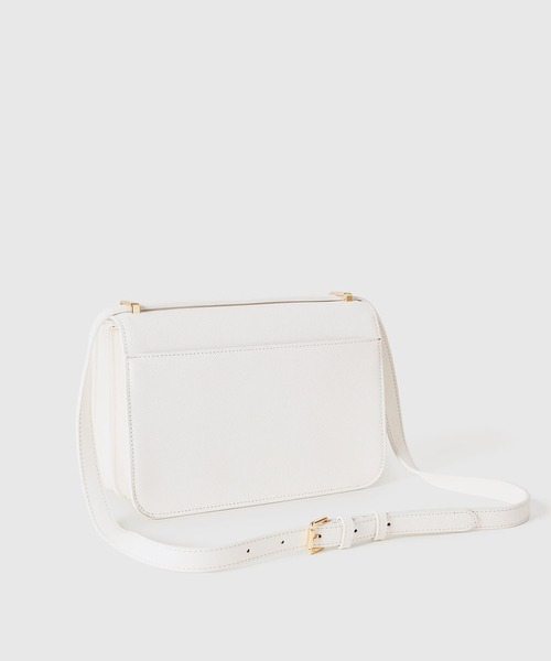 BENETTON (UNITED COLORS OF BENETTON)（ベネトンユナイテッドカラーズオブベネトン）の「メタルロゴフェイクレザーミディアムショルダーバッグ（ショルダーバッグ・レディース・ブラック/ホワイト・FREE）」の9枚目の写真