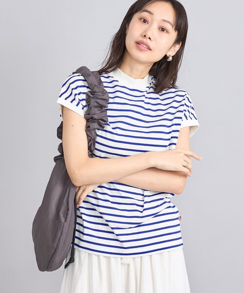 coen（コーエン）の「USAコットンリピTフレンチスリーブ（Tシャツ/カットソー・レディース・オフホワイト/ナチュラル/その他4/モカ/ダークグレー/コバルトブルー/その他3/その他2/その他1/ブラック・L/M）」の8枚目の写真