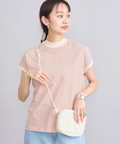 coen（コーエン）の「USAコットンリピTフレンチスリーブ（Tシャツ/カットソー・レディース・オフホワイト/ナチュラル/その他4/モカ/ダークグレー/コバルトブルー/その他3/その他2/その他1/ブラック・L/M）」の10枚目の写真