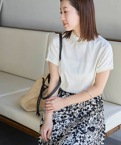 coen（コーエン）の「USAコットンリピTフレンチスリーブ（Tシャツ/カットソー・レディース・オフホワイト/ナチュラル/その他4/モカ/ダークグレー/コバルトブルー/その他3/その他2/その他1/ブラック・L/M）」の19枚目の写真