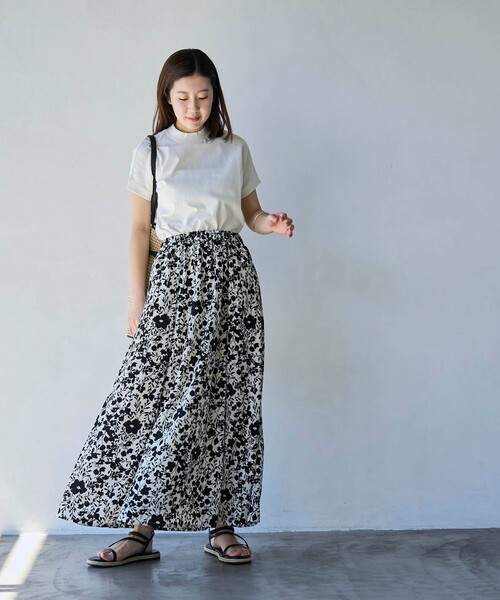 coen（コーエン）の「USAコットンリピTフレンチスリーブ（Tシャツ/カットソー・レディース・オフホワイト/ナチュラル/その他4/モカ/ダークグレー/コバルトブルー/その他3/その他2/その他1/ブラック・L/M）」の20枚目の写真