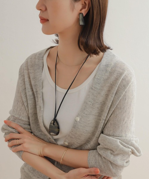 URBAN RESEARCH DOORS（アーバンリサーチドアーズ）の「バッファローホーンネックレス（ネックレス・レディース・ナチュラル/ブラック・ONE）」の12枚目の写真