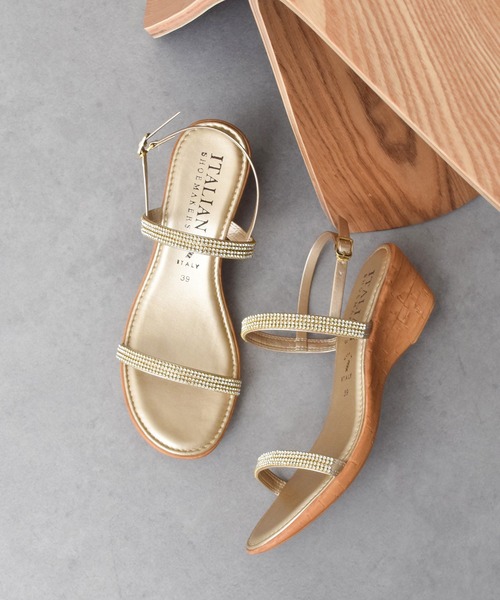 【イタリアンシューメーカーズ】ラインストーンダブルベルト イタリアンシューメーカーズ ITALIAN SHOEMAKERS ラインストーン