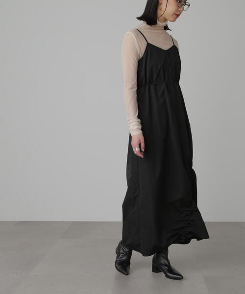 FREE'S MART(フリーズマート)の「◇ナイロンドロストシャーリングジャンスカ(ワンピース・レディース・ホワイト/ブラック・MEDIUM/SMALL)」の4枚目の写真