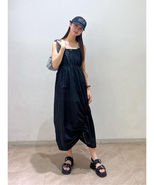 FREE'S MART(フリーズマート)の「◇ナイロンドロストシャーリングジャンスカ(ワンピース・レディース・ホワイト/ブラック・MEDIUM/SMALL)」の7枚目の写真