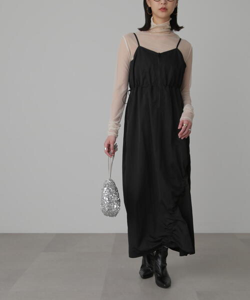 FREE'S MART(フリーズマート)の「◇ナイロンドロストシャーリングジャンスカ(ワンピース・レディース・ホワイト/ブラック・MEDIUM/SMALL)」の11枚目の写真