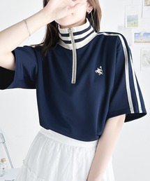 tシャツ ハーフジッププルオーバー レディース ハーフジップ」に該当するレディースのTシャツ/カットソー