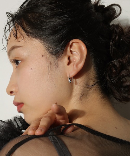 セール】ドロップ ニュアンス フック ピアス パール バック