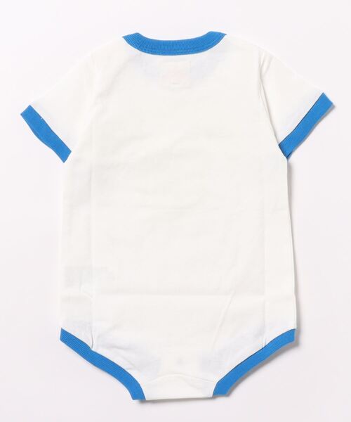 Lee（リー）の「【ベビー】ブルドッグプリント ショートスリーブ リンガーロンパース（ロンパース・キッズ・ブルー/レッド/マスタード/ミント・80）」の5枚目の写真