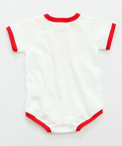 Lee（リー）の「【ベビー】ブルドッグプリント ショートスリーブ リンガーロンパース（ロンパース・キッズ・ブルー/レッド/マスタード/ミント・80）」の9枚目の写真