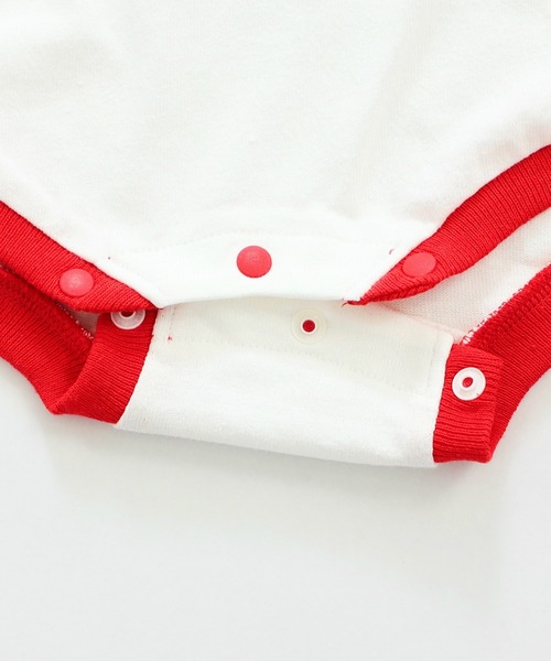 Lee（リー）の「【ベビー】ブルドッグプリント ショートスリーブ リンガーロンパース（ロンパース・キッズ・ブルー/レッド/マスタード/ミント・80）」の12枚目の写真