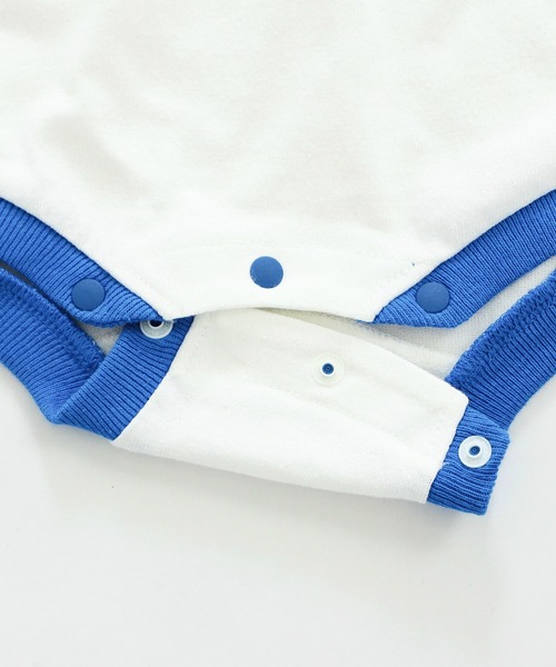 Lee（リー）の「【ベビー】ブルドッグプリント ショートスリーブ リンガーロンパース（ロンパース・キッズ・ブルー/レッド/マスタード/ミント・80）」の19枚目の写真