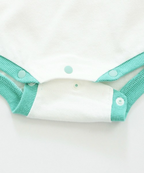 Lee（リー）の「【ベビー】ブルドッグプリント ショートスリーブ リンガーロンパース（ロンパース・キッズ・ブルー/レッド/マスタード/ミント・80）」の22枚目の写真