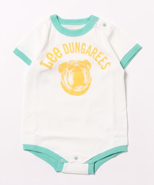 Lee（リー）の「【ベビー】ブルドッグプリント ショートスリーブ リンガーロンパース（ロンパース・キッズ・ブルー/レッド/マスタード/ミント・80）」の6枚目の写真